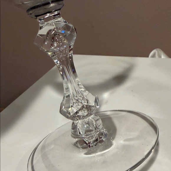 Reynolds “Royal Baroness” Platinum Lead Crystal Water/Wine Goblet, Set/4 (Set 2) - Picture 7 of 16